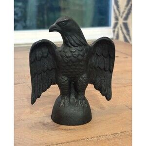 Vintage Cast Iron Bald Eagle Door Stop Figurine